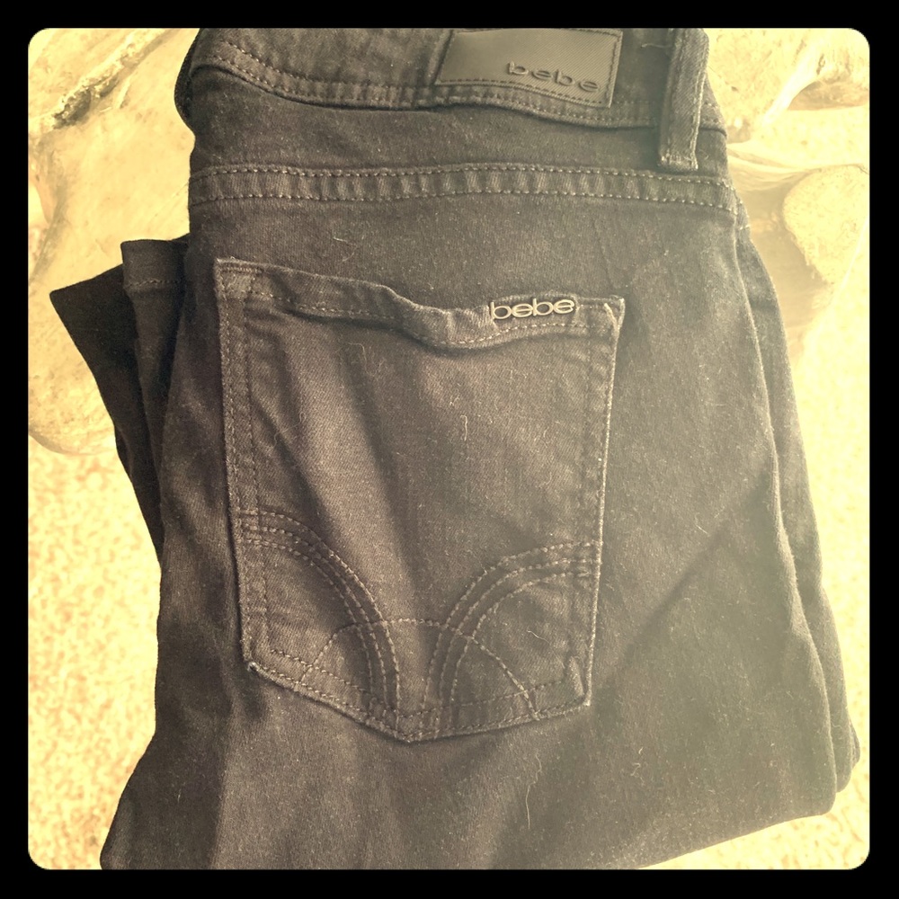 Black Bebe jeggings size 26 super stretchy cute!